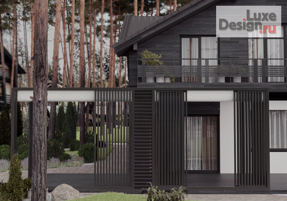 Частная архитектура "Проект экстерьера дома с террасой" (фото 10)