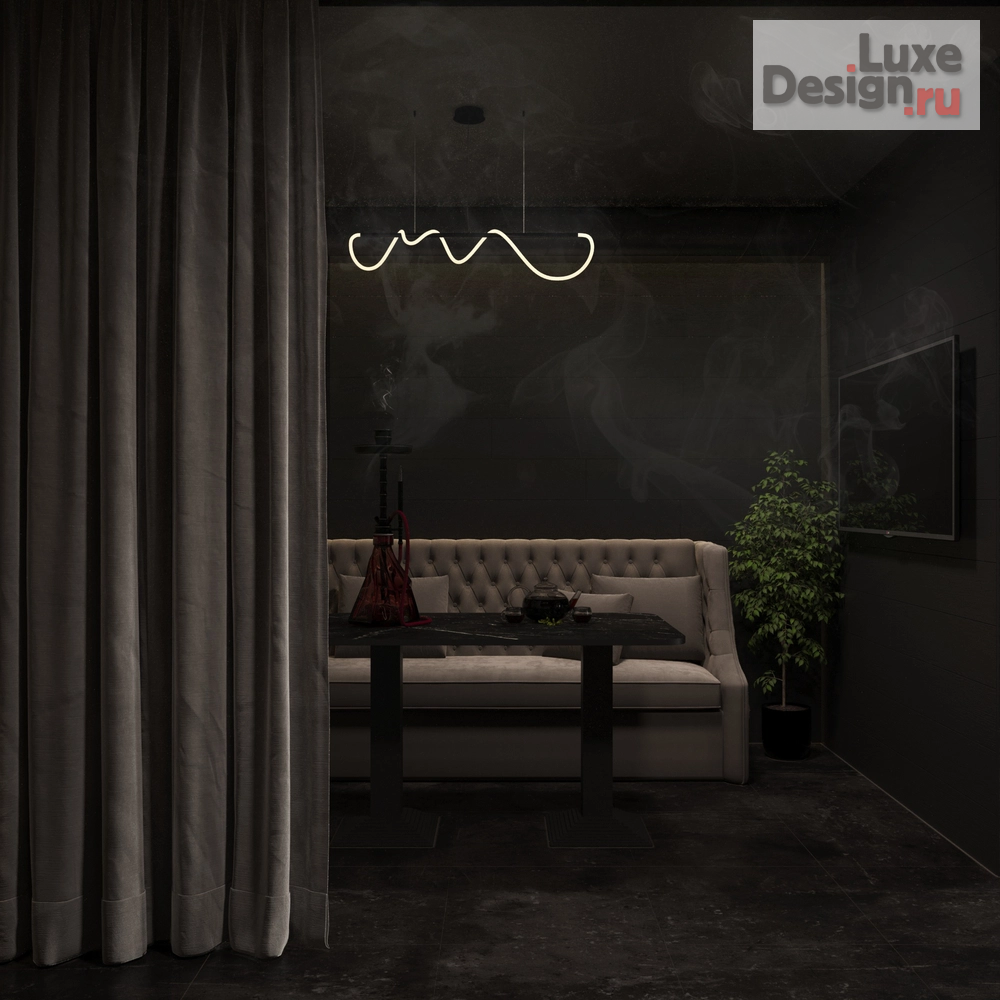 Дизайн интерьера кафе "Кальянная" (фото 4)