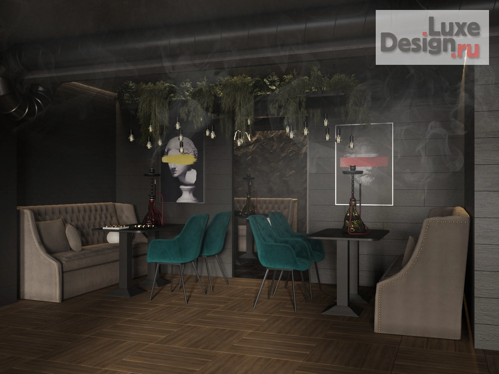 Дизайн интерьера кафе "Кальянная" (фото 5)