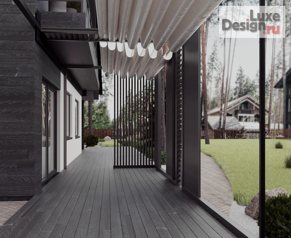 Частная архитектура "Проект экстерьера дома с террасой" (фото 7)