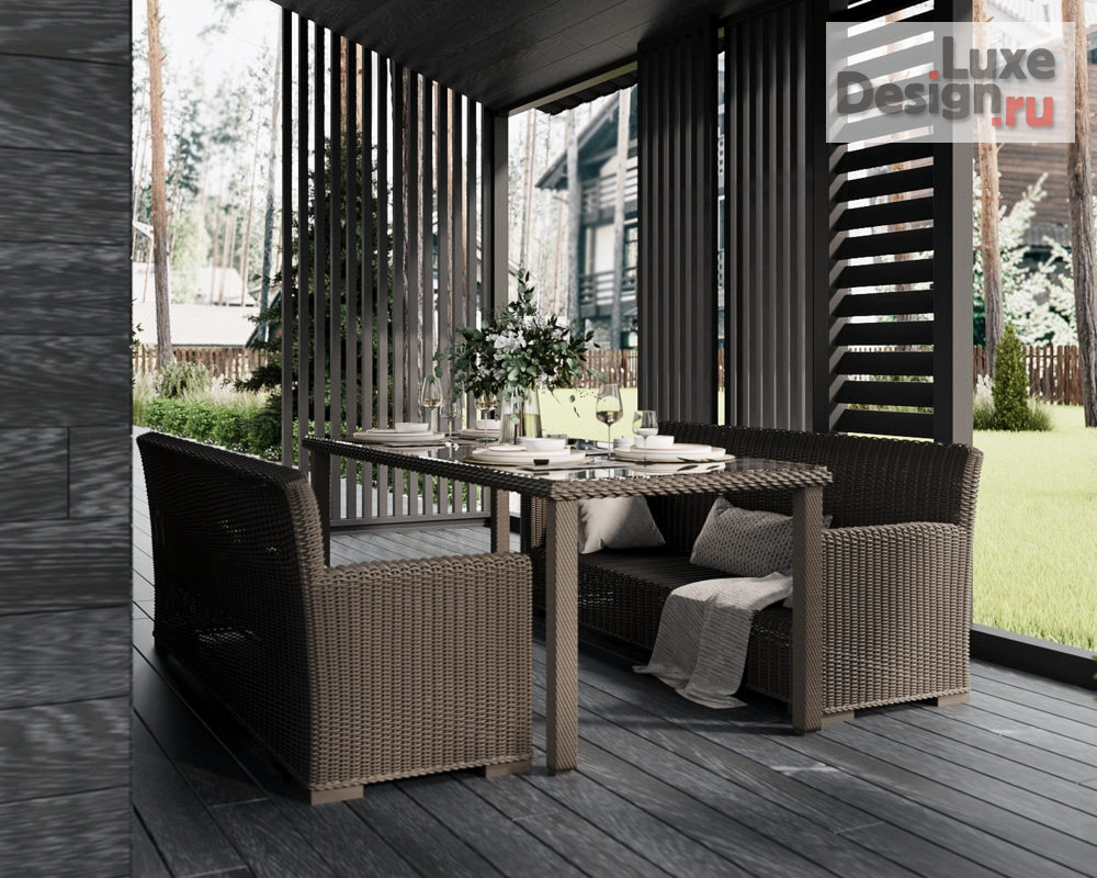 Частная архитектура "Проект экстерьера дома с террасой" (фото 8)