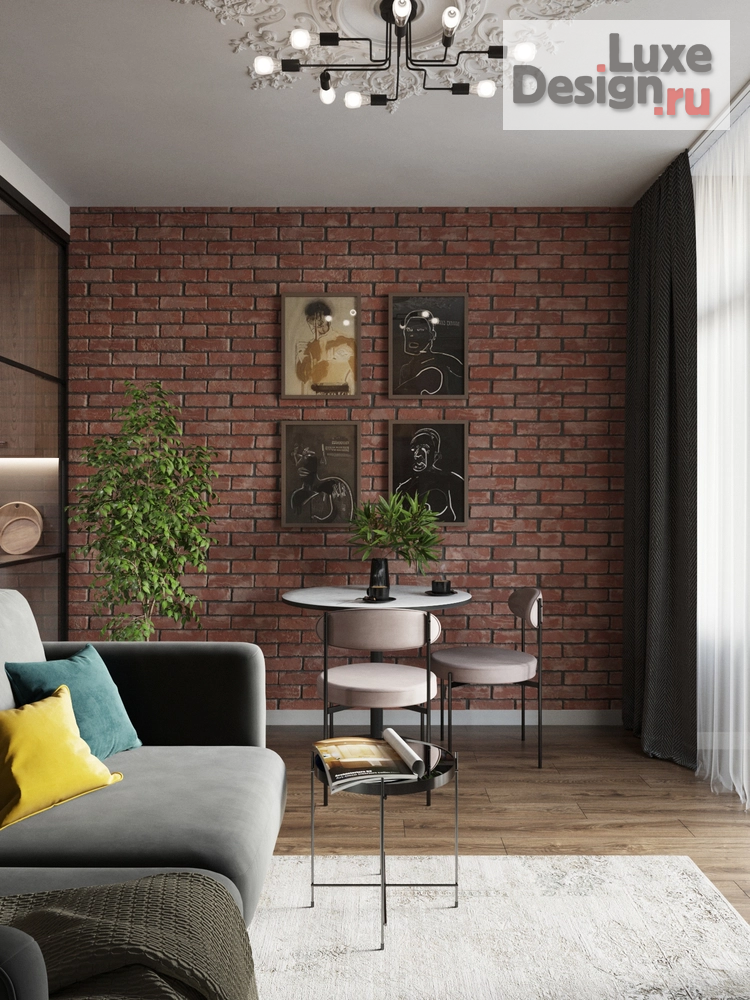 Дизайн интерьера однокомнатной квартиры "Квартира студия под сдачу" (фото 1)