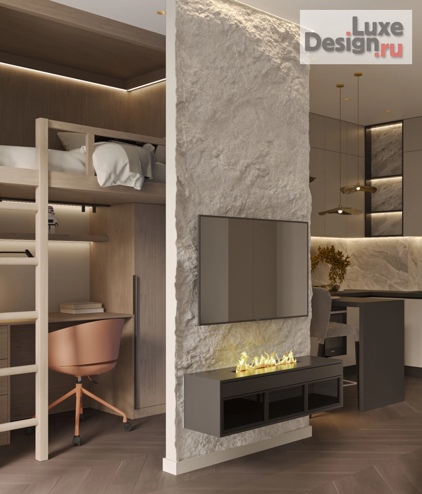 Дизайн интерьера однокомнатной квартиры "Квартира студя" (фото 6)