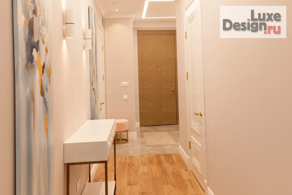 Дизайн интерьера квартиры "Квартира в ЖК «Актер Гэлакси», 78м², стиль: современная классика. Сочи" (фото 33)