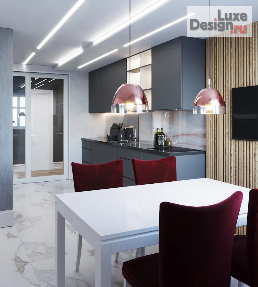 Дизайн интерьера квартиры "Наш Дизайн Интерьера для квартиры 70 кв.м. в Центральном районе г. Сочи!" (фото 4)