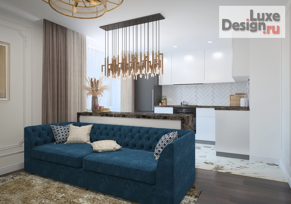 Дизайн интерьера трехкомнатной квартиры "Квартира в г. Саратов" (фото 1) от дизайнера Татьяна и Анна Чернышовы Дизайн интерьера трехкомнатной квартиры "Квартира в г. Саратов" (фото 1)