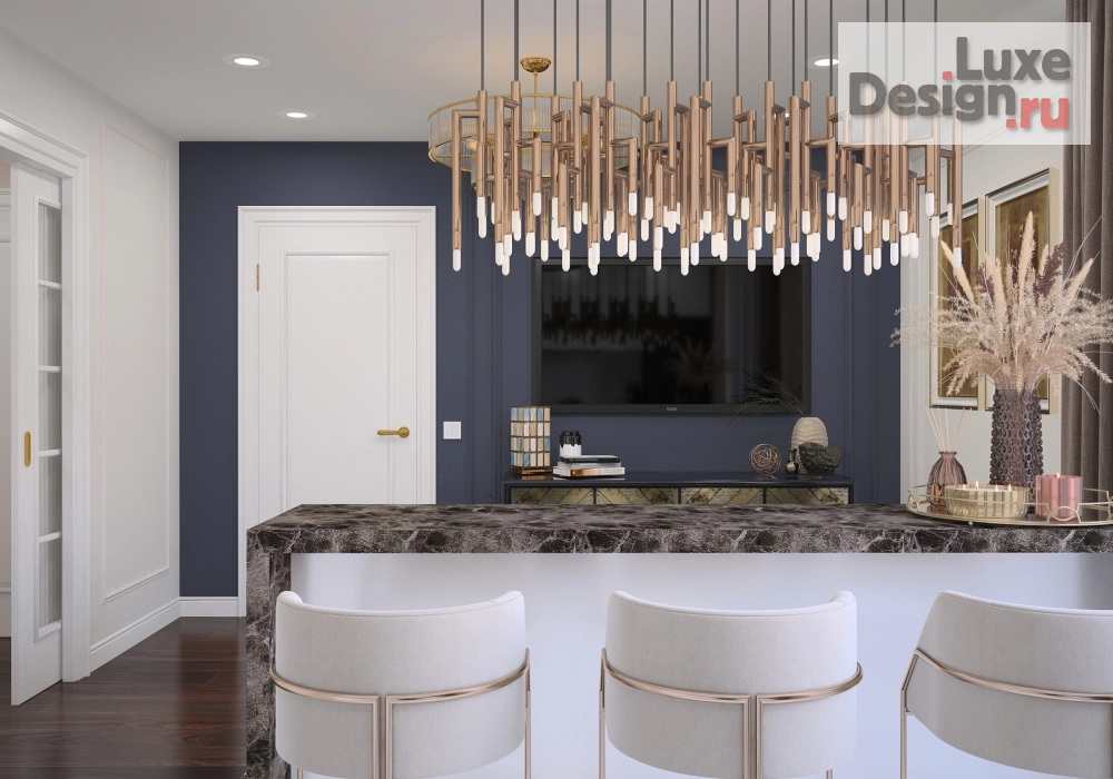 Дизайн интерьера трехкомнатной квартиры "Квартира в г. Саратов" (фото 2) от дизайнера Татьяна и Анна Чернышовы Дизайн интерьера трехкомнатной квартиры "Квартира в г. Саратов" (фото 2)