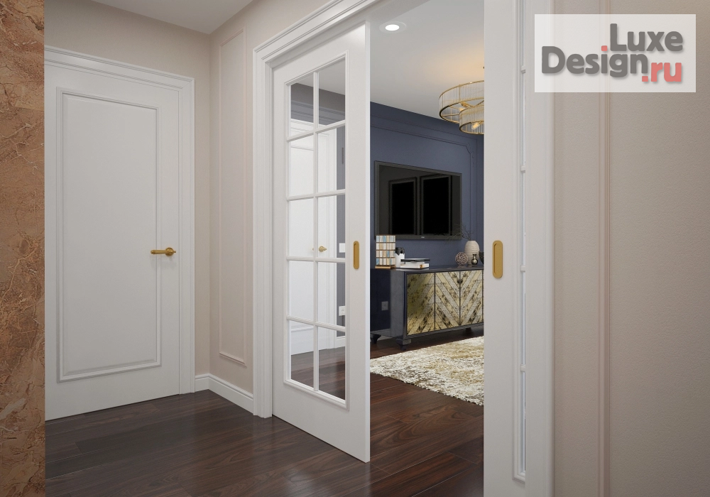 Дизайн интерьера трехкомнатной квартиры "Квартира в г. Саратов" (фото 5) от дизайнера Татьяна и Анна Чернышовы Дизайн интерьера трехкомнатной квартиры "Квартира в г. Саратов" (фото 5)