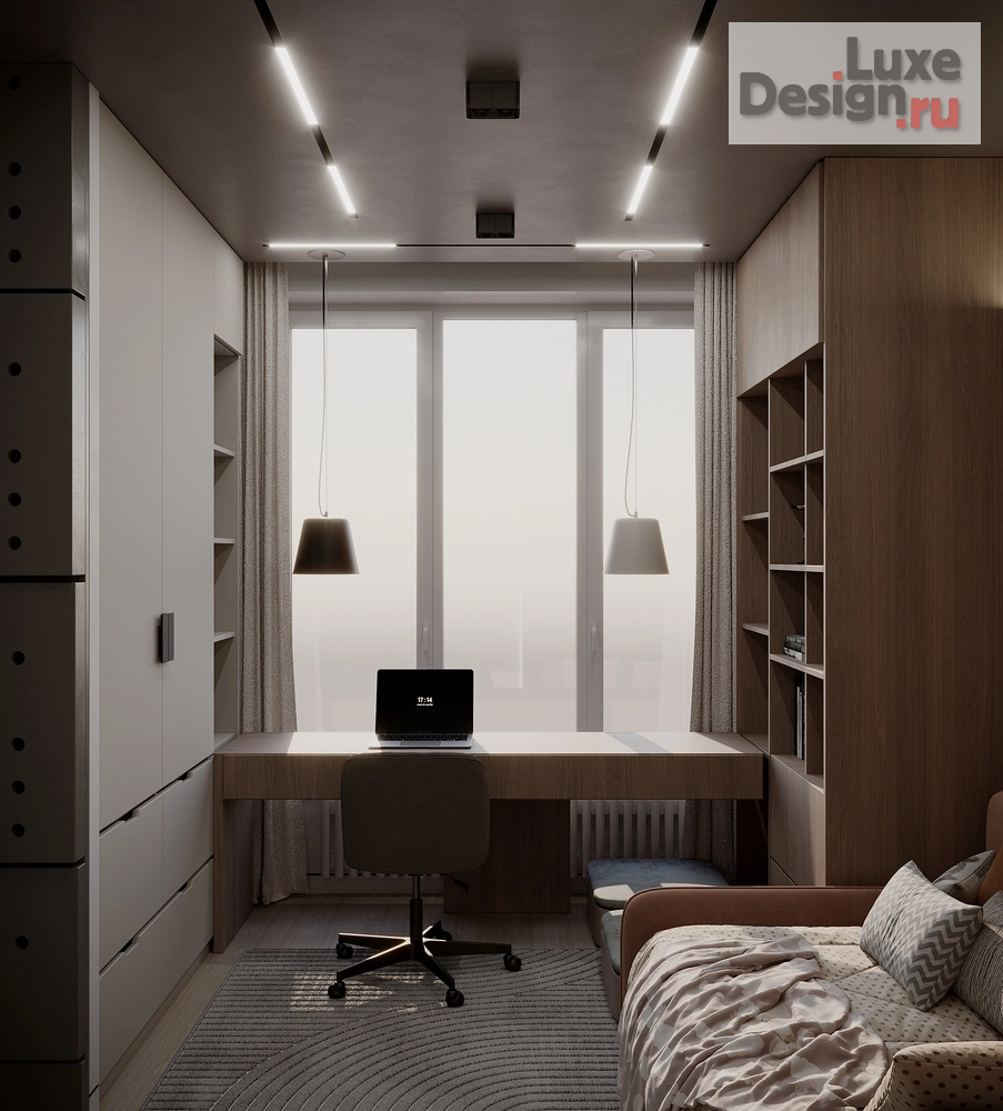 Дизайн интерьера трехкомнатной квартиры "Квартира в ЖК "Riversky'" (фото 14)