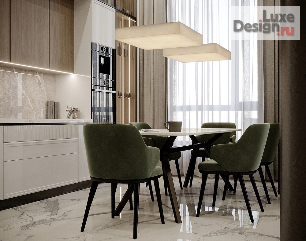 Дизайн интерьера трехкомнатной квартиры "Квартира в ЖК "Невский" №2" (фото 3)