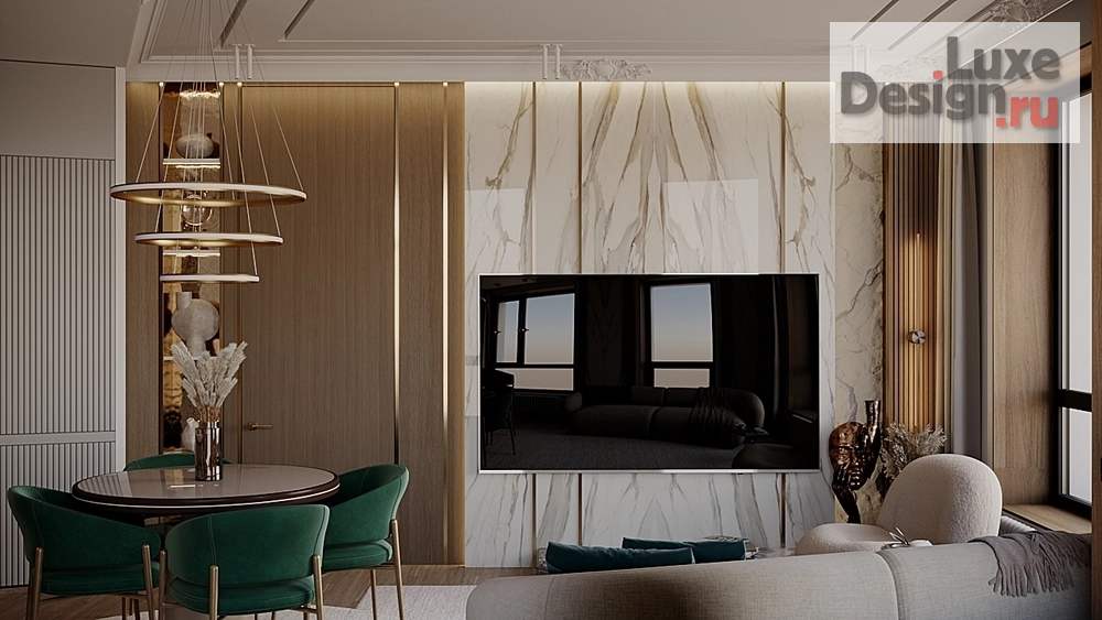 Дизайн интерьера трехкомнатной квартиры "Квартира в ЖК "Невский" №3" (фото 3)