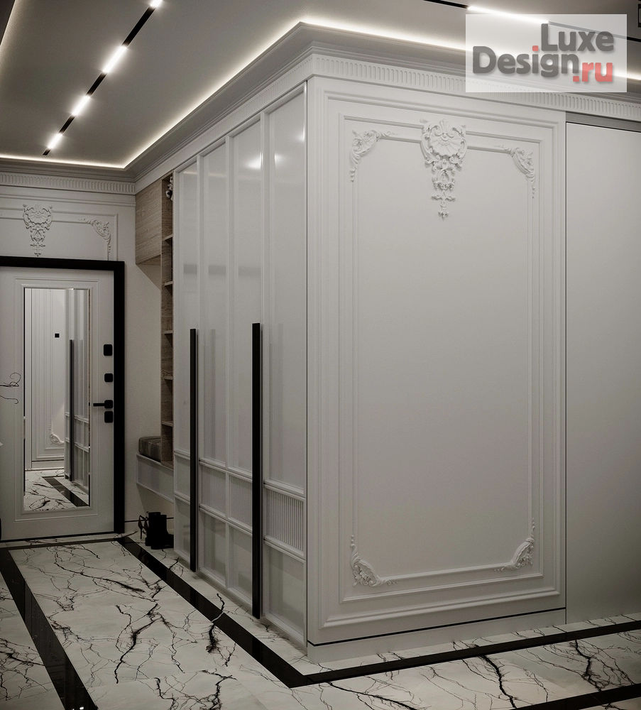 Дизайн интерьера трехкомнатной квартиры "Квартира в ЖК "Riversky'" (фото 2)