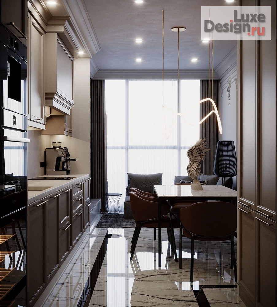 Дизайн интерьера трехкомнатной квартиры "Квартира в ЖК "Riversky'" (фото 32)