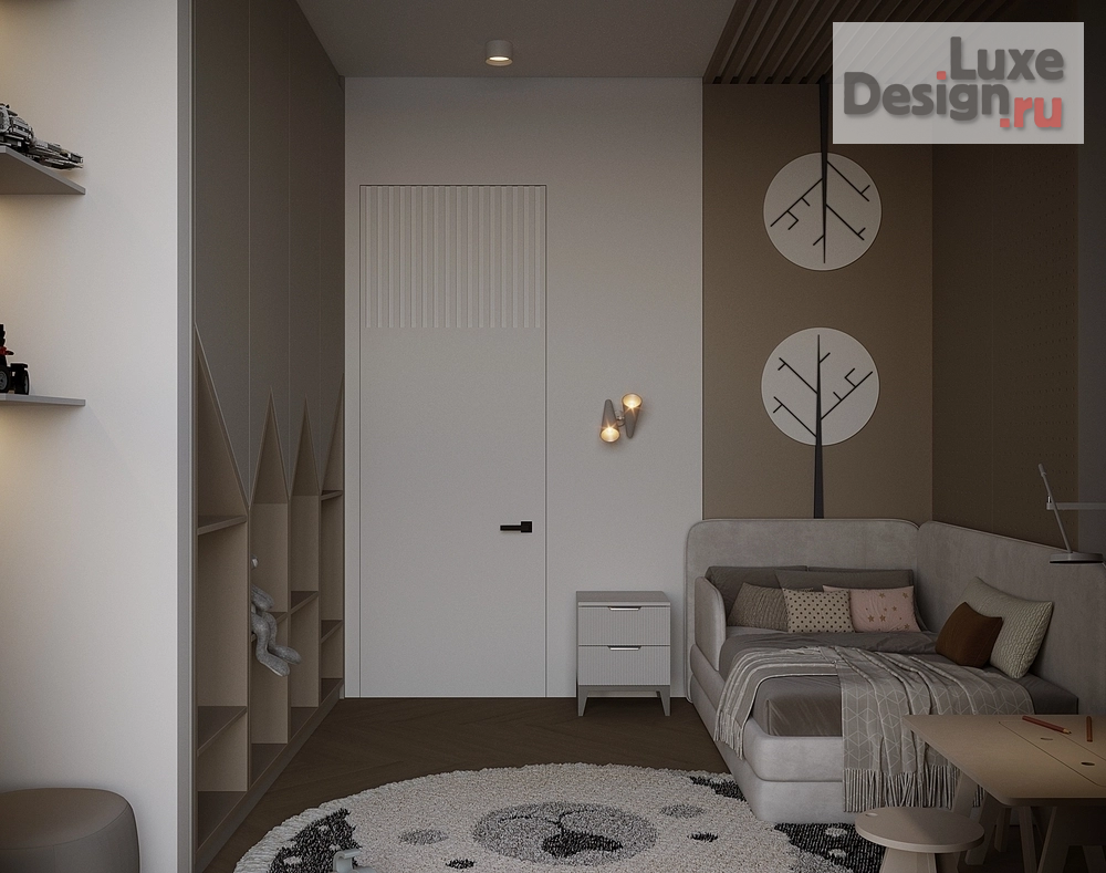 Дизайн интерьера четырехкомнатной квартиры "Квартира в ЖК "Невский" №1" (фото 6)