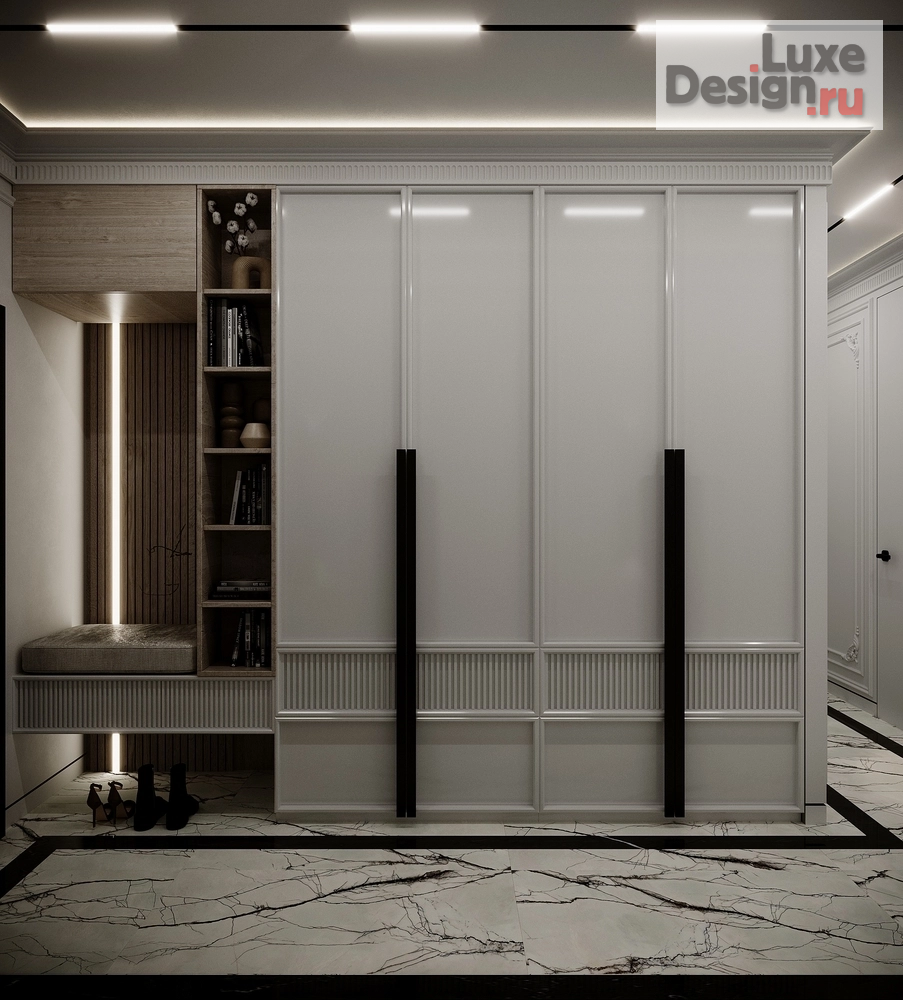 Дизайн интерьера трехкомнатной квартиры "Квартира в ЖК "Riversky'" (фото 5)