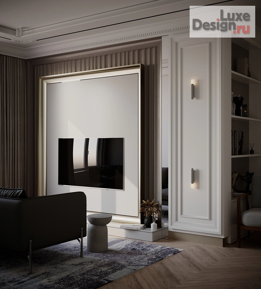 Дизайн интерьера двухкомнатной квартиры "Современная классика в квартире холостяка " (фото 10)