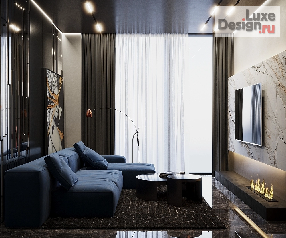 Дизайн интерьера трехкомнатной квартиры "Квартира в башне Нева Тауэр (Москва Сити)" (фото 6)