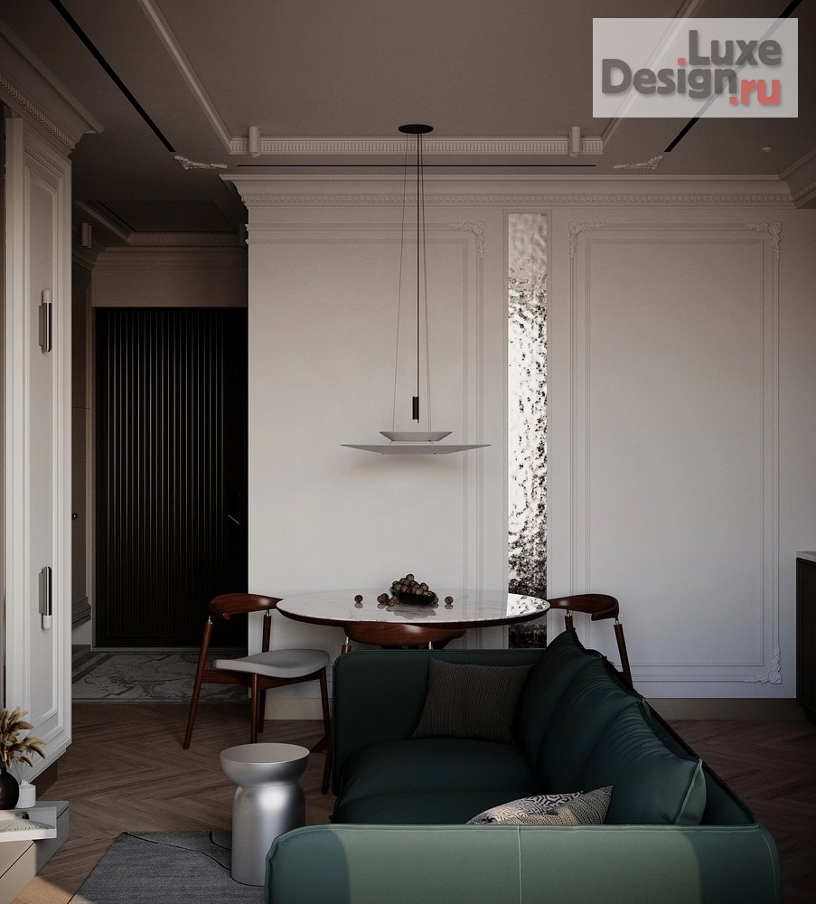 Дизайн интерьера двухкомнатной квартиры "Современная классика в квартире холостяка " (фото 12)