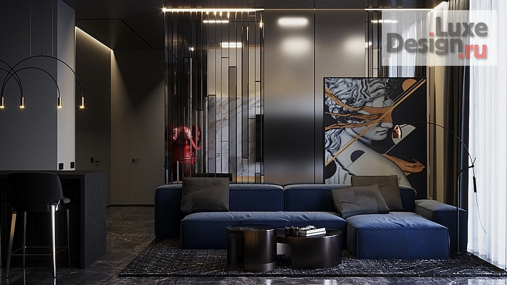 Дизайн интерьера трехкомнатной квартиры "Квартира в башне Нева Тауэр (Москва Сити)" (фото 9)