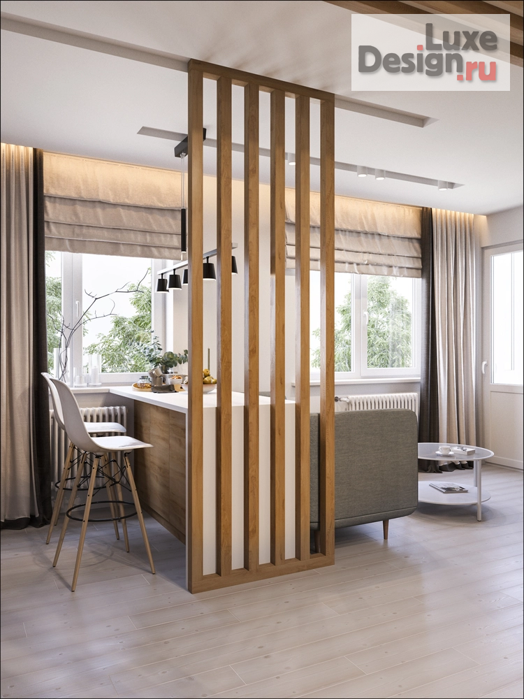 Дизайн интерьера однокомнатной квартиры "«ЯНТАРНЫЙ МЁД» " (фото 2)