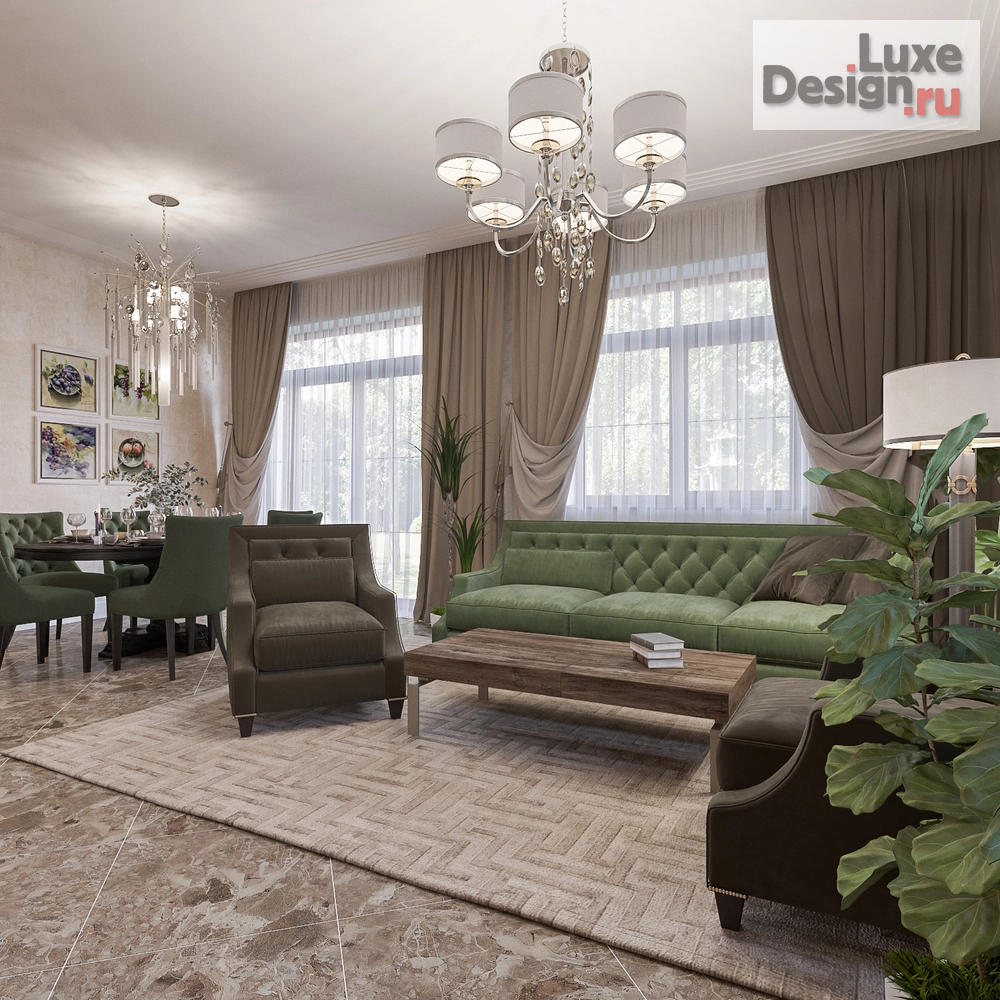 Дизайн интерьера коттеджа ""АМЕТИСТ И ЖАДЕИТ" " (фото 7)