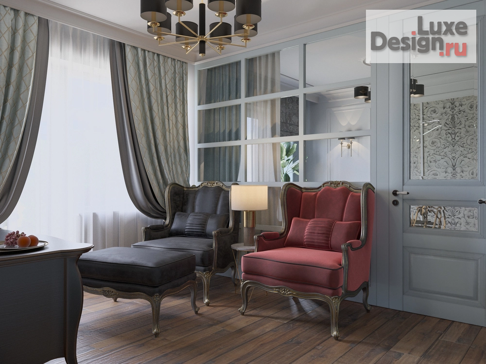 Дизайн интерьера двухкомнатной квартиры ""РОМАНТИКА ЭВКЛАЗА" " (фото 1)