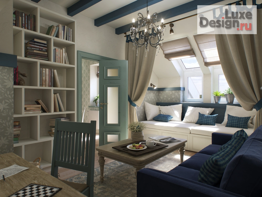 Дизайн интерьера двухкомнатной квартиры ""АКВАМАРИНОВЫЙ ПРИБОЙ" " (фото 11)