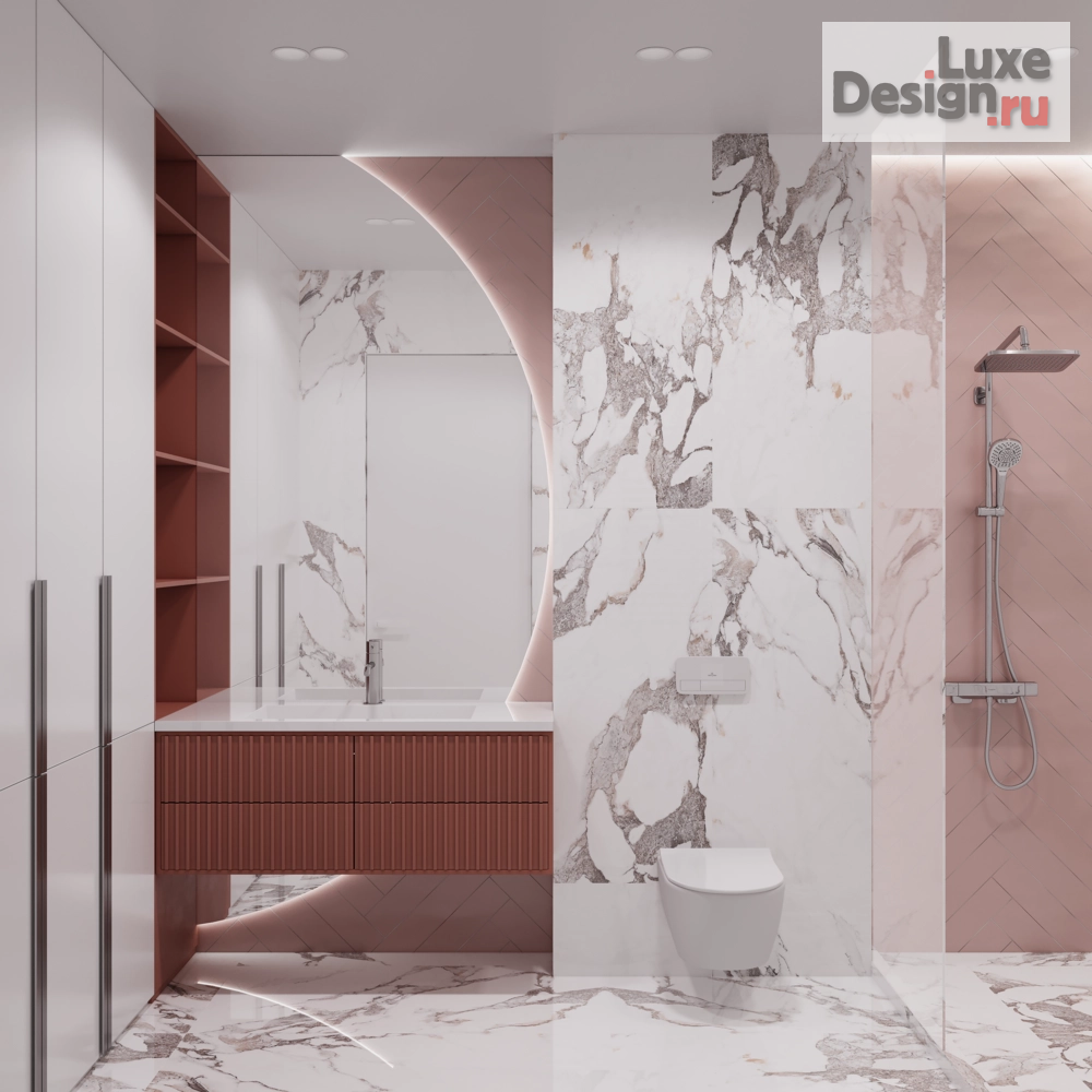 дизайн интерьера санузла "Санузел с душевой" (фото 1)