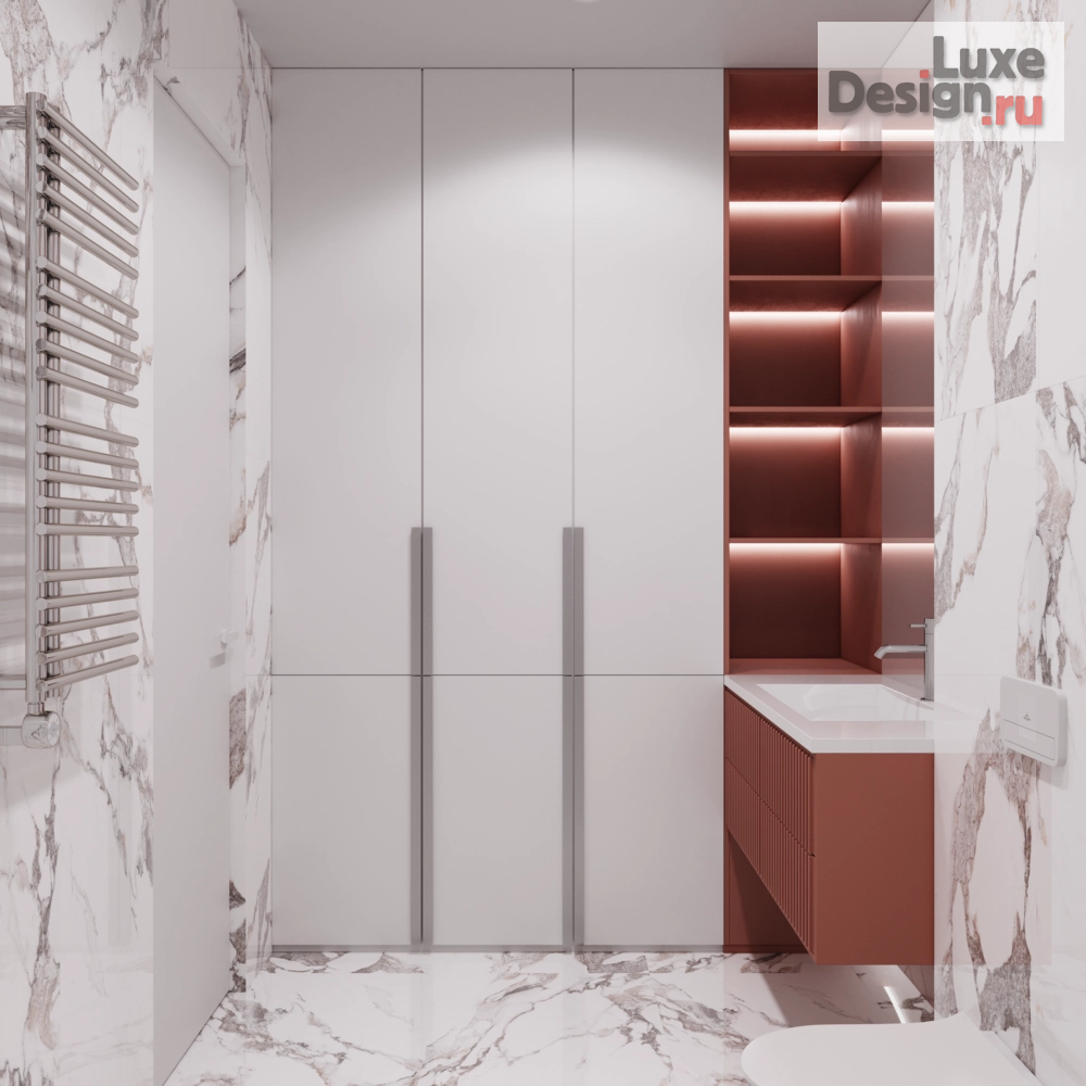 дизайн интерьера санузла "Санузел с душевой" (фото 2)