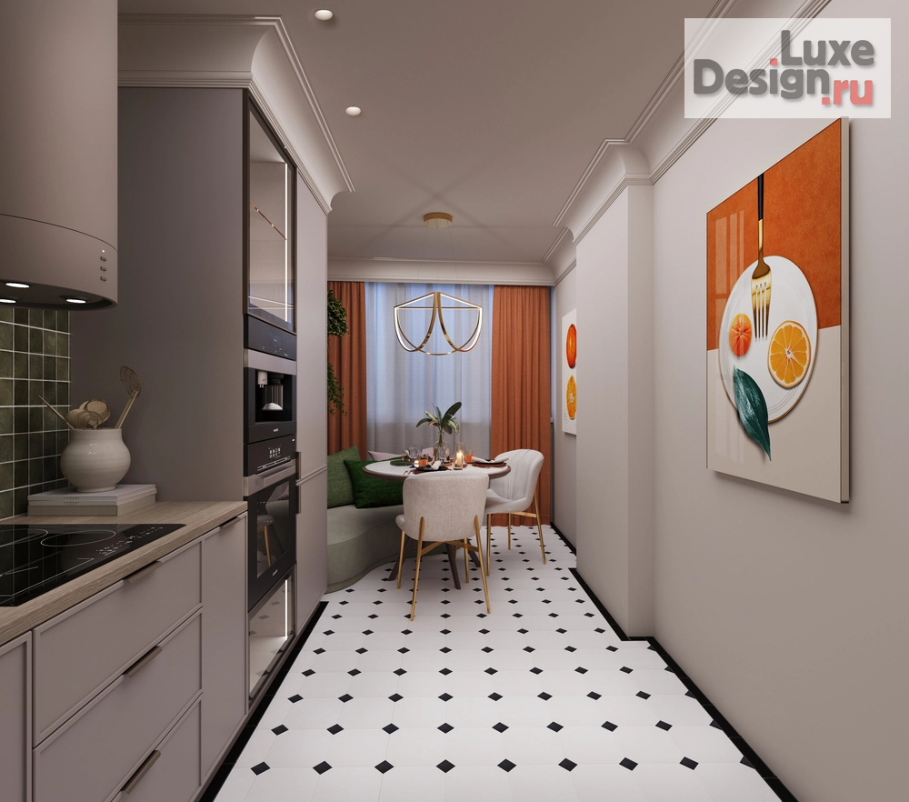 Дизайн интерьера однокомнатной квартиры "1-комнатная квартира в панельном доме" (фото 8)