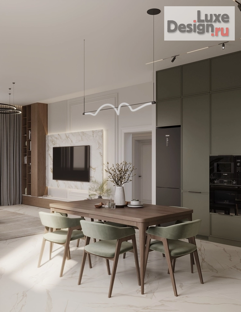 Дизайн интерьера гостиной "Дизайн интерьера кухни-гостиной в частном доме" (фото 4)