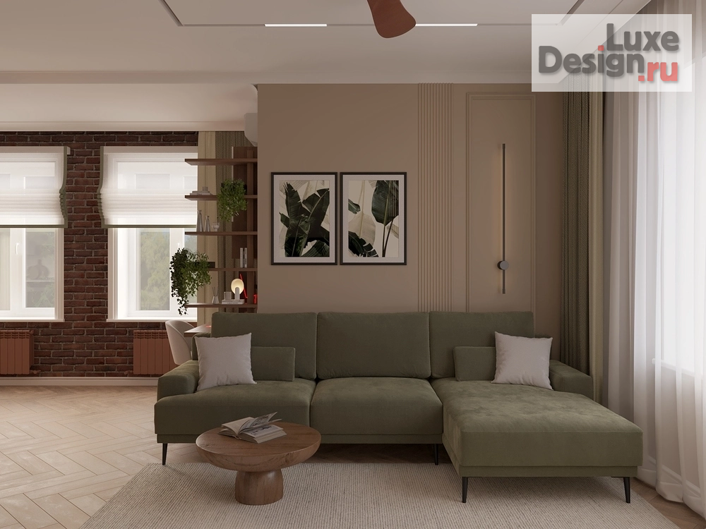 Дизайн интерьера гостиной "Дизайн-проект кухни-гостиной" (фото 5)