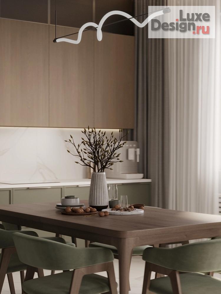 Дизайн интерьера гостиной "Дизайн интерьера кухни-гостиной в частном доме" (фото 1)