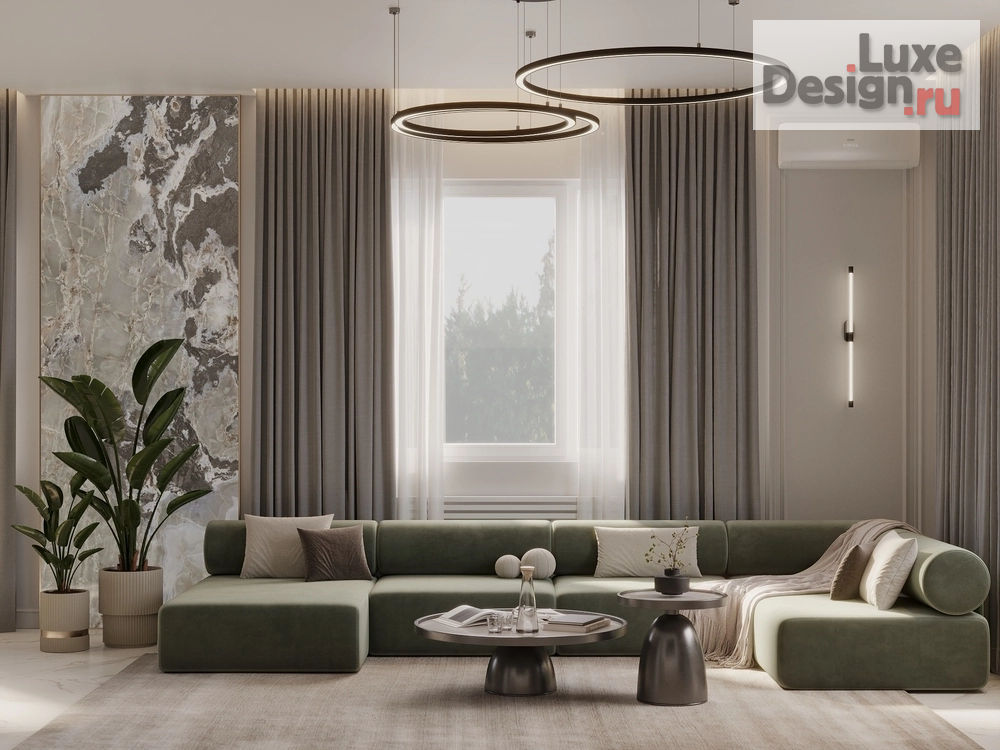 Дизайн интерьера гостиной "Дизайн интерьера кухни-гостиной в частном доме" (фото 9)