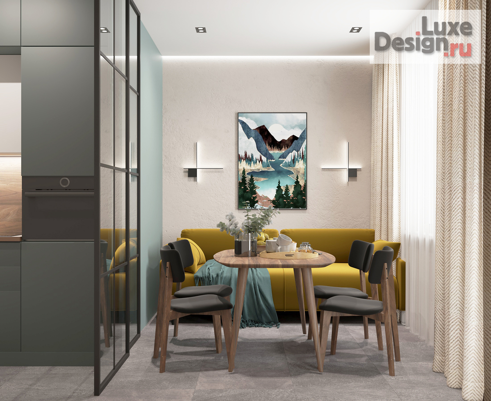 Дизайн интерьера однокомнатной квартиры "ЖК Фрукты г.Сочи" (фото 16) от дизайнера Филимоненко Ольга Дизайн интерьера однокомнатной квартиры "ЖК Фрукты г.Сочи" (фото 16)