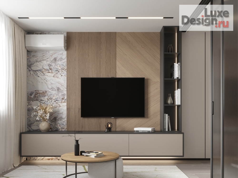 Дизайн интерьера однокомнатной квартиры "ЖК Альпийский квартал г. Сочи" (фото 6) от дизайнера Филимоненко Ольга Дизайн интерьера однокомнатной квартиры "ЖК Альпийский квартал г. Сочи" (фото 6)