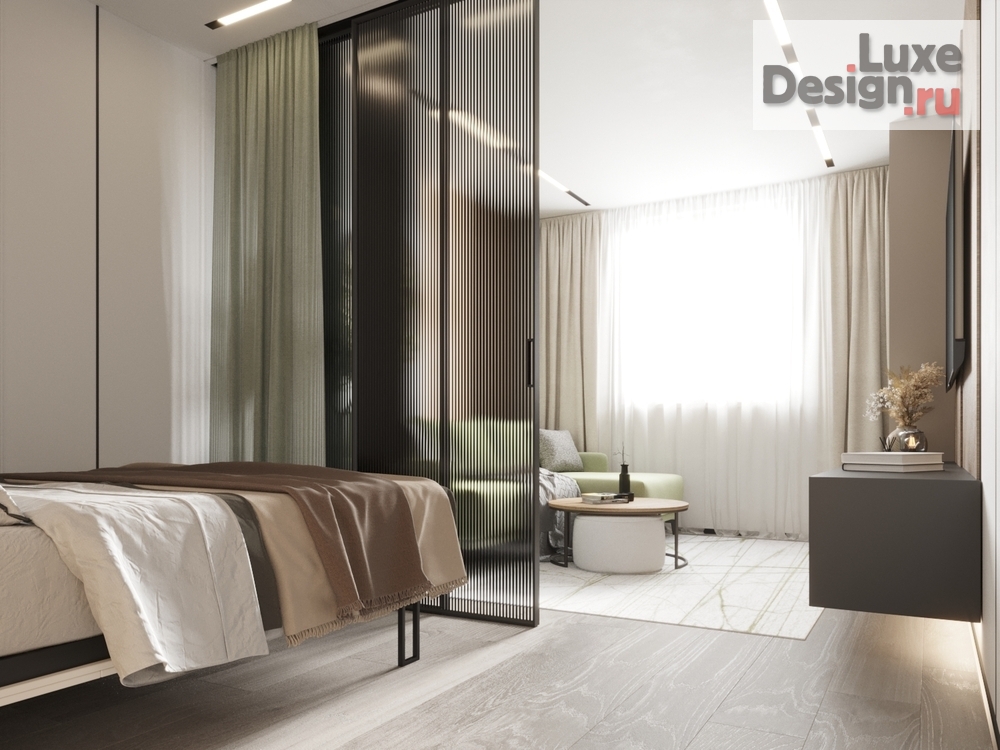 Дизайн интерьера однокомнатной квартиры "ЖК Альпийский квартал г. Сочи" (фото 9) от дизайнера Филимоненко Ольга Дизайн интерьера однокомнатной квартиры "ЖК Альпийский квартал г. Сочи" (фото 9)