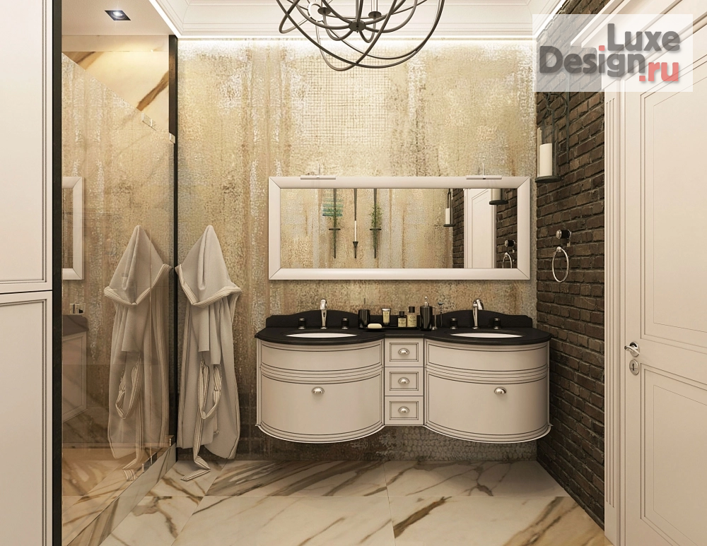 Дизайн интерьера квартиры "Дизайн квартиры с мужским характером жк "Идеал Хаус" 112 кв.м." (фото 18)