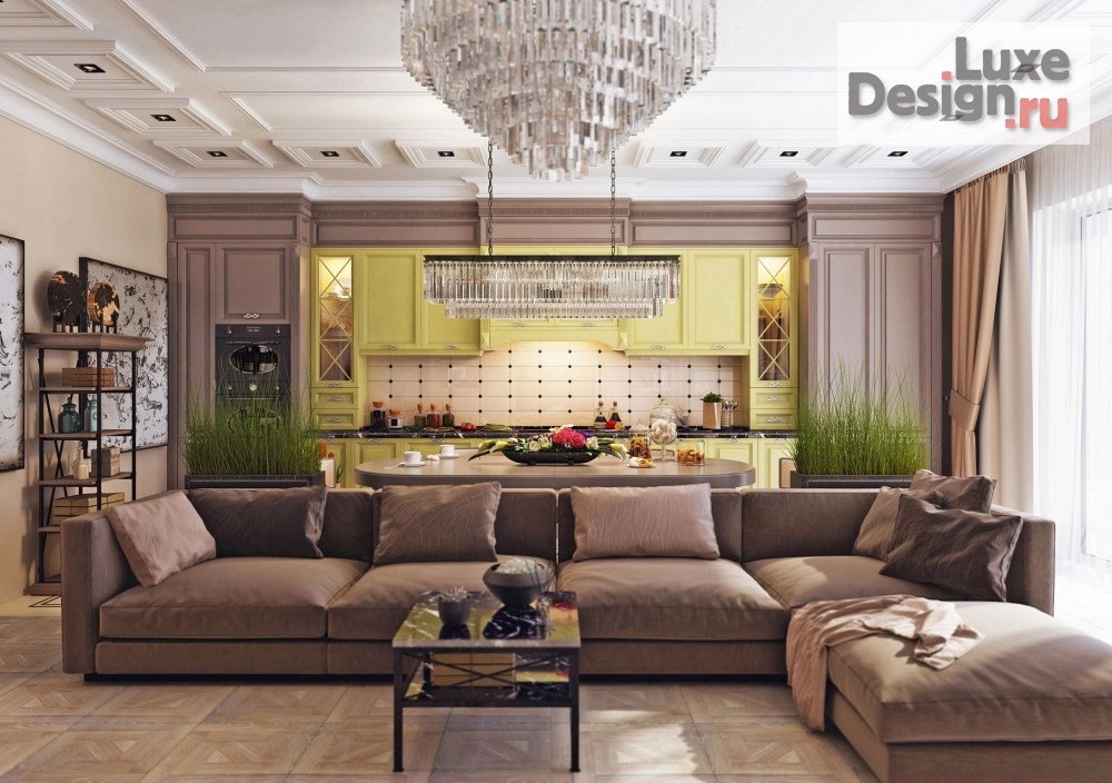 Дизайн интерьера квартиры "Дизайн квартиры с мужским характером жк "Идеал Хаус" 112 кв.м." (фото 1)