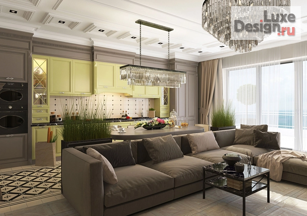 Дизайн интерьера квартиры "Дизайн квартиры с мужским характером жк "Идеал Хаус" 112 кв.м." (фото 7)