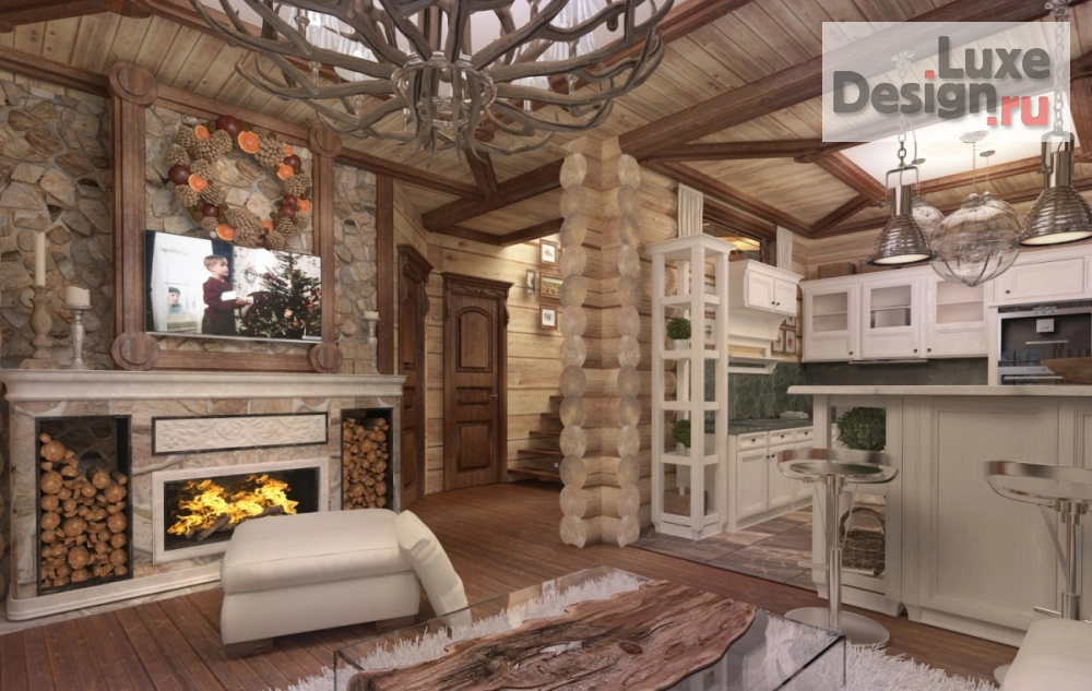 Дизайн интерьера загородного дома "Проект деревянного дома" (фото 3)
