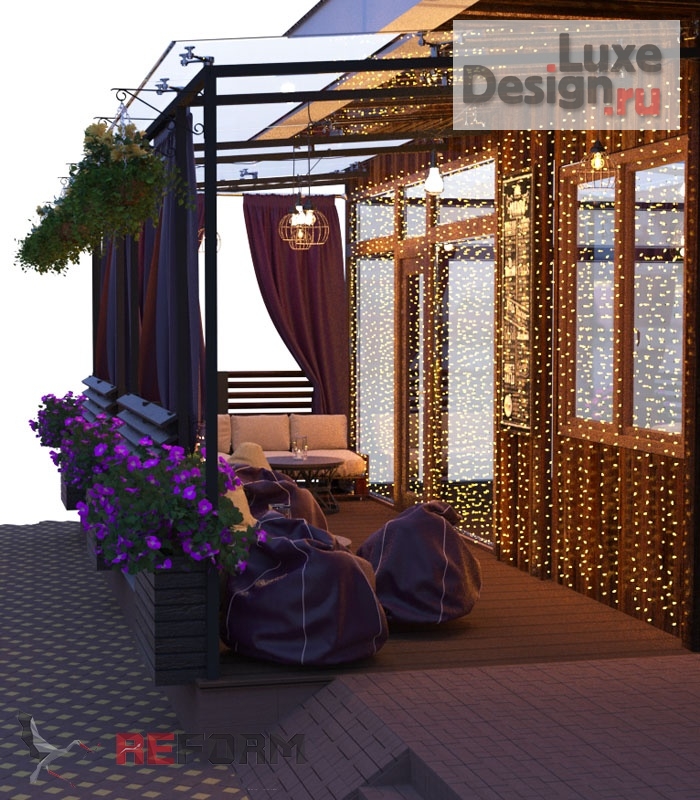 Дизайн интерьера кафе "Проект кальянной " (фото 4)