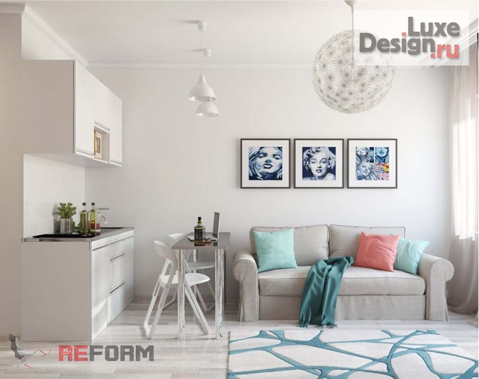 Дизайн интерьера квартиры студии "Проект квартиры-студии" (фото 1)