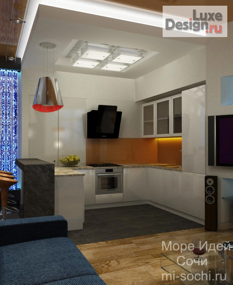 Дизайн интерьера квартиры "ИНТЕРЬЕР 2-УХ КОМН. КВАРТИРЫ 63 М2 В СОВРЕМЕННОМ СТИЛЕ" (фото 2)