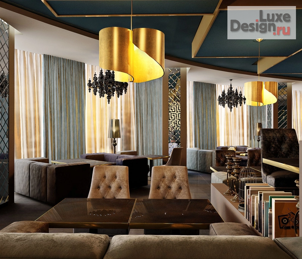 Дизайн интерьера ресторана "Ресторан "FIVE" г.Екатеринбург БЦ АНТЕЙ" (фото 3)