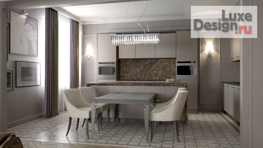 Дизайн интерьера четырехкомнатной квартиры "Квартира с кожаным диваном г.Ектеринбург." (фото 9)