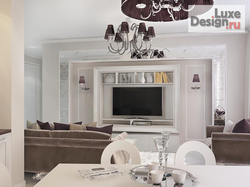 Дизайн интерьера четырехкомнатной квартиры "Квартира в МК Южное Чертаново г.Москва" (фото 2)