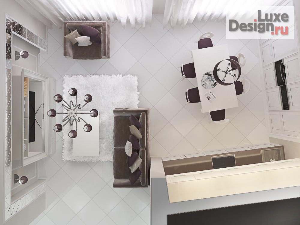 Дизайн интерьера четырехкомнатной квартиры "Квартира в МК Южное Чертаново г.Москва" (фото 1)