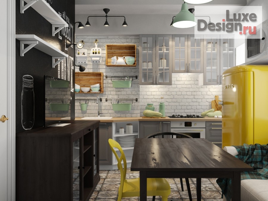 Дизайн интерьера квартиры "Проект небольшой квартиры в старинном флигеле г.Пушкин Санкт Петербурбург" (фото 3)