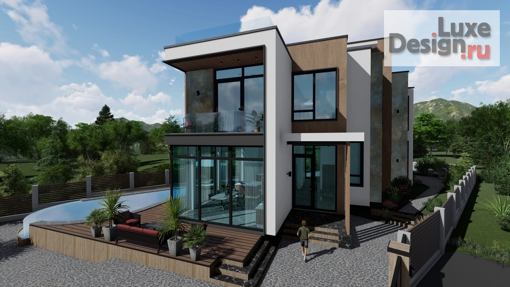 Частная архитектура "Эскизный проект оформления фасадов частного жилого дома г. Сочи" (фото 3)